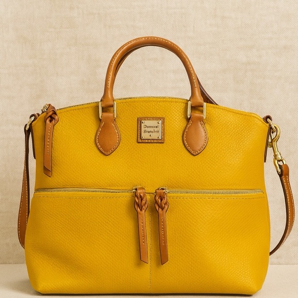 Dooney & Bourke Handbags - Dooney & Bourke Yellow Leather Satchel
